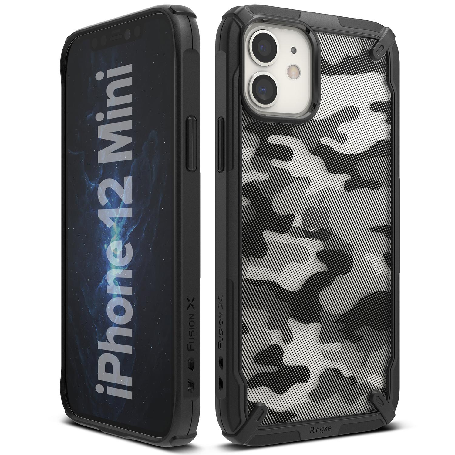 iPhone 12 Mini Fusion X Deksel, Camo Black