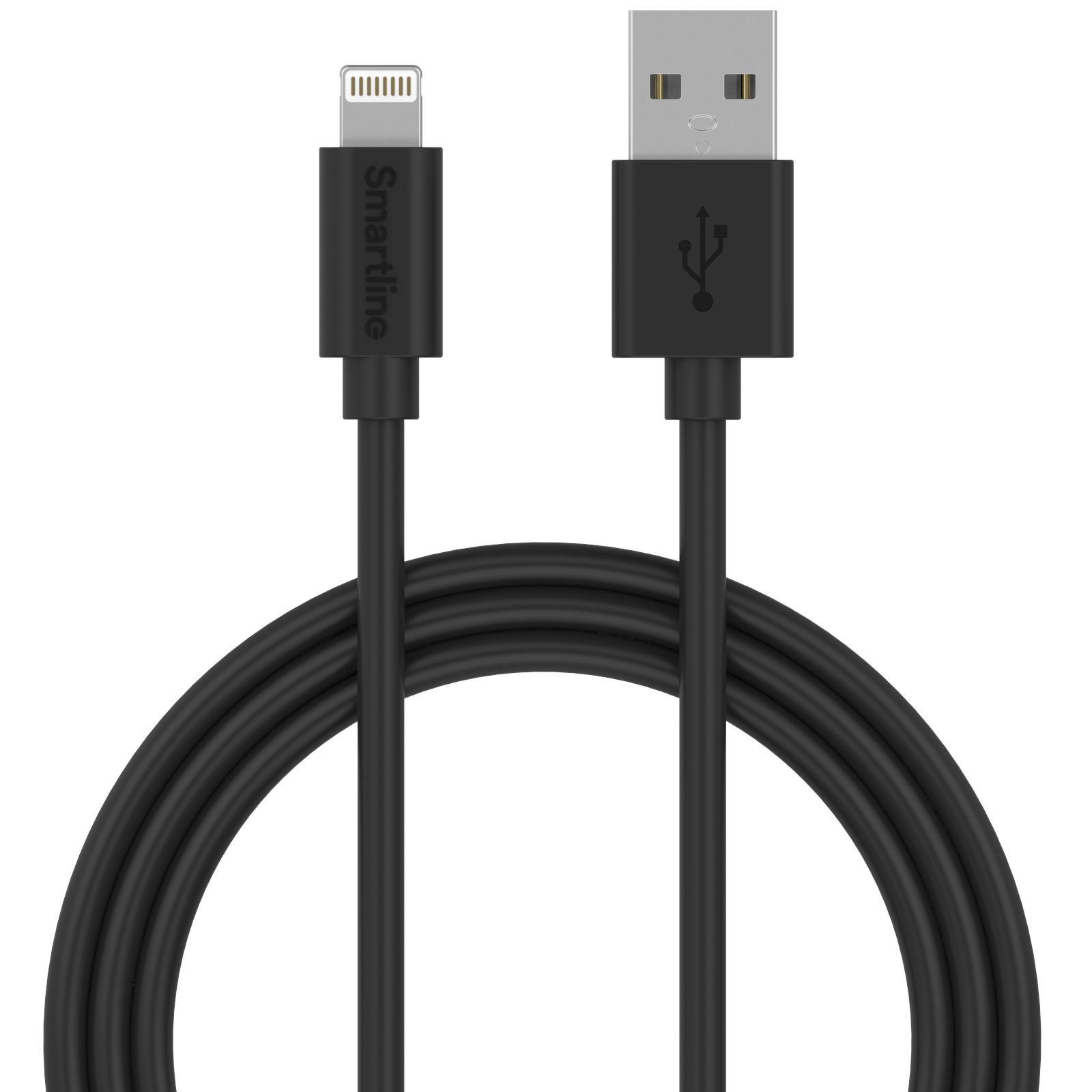 Ladekabel 1m USB-A til Lightning, Svart