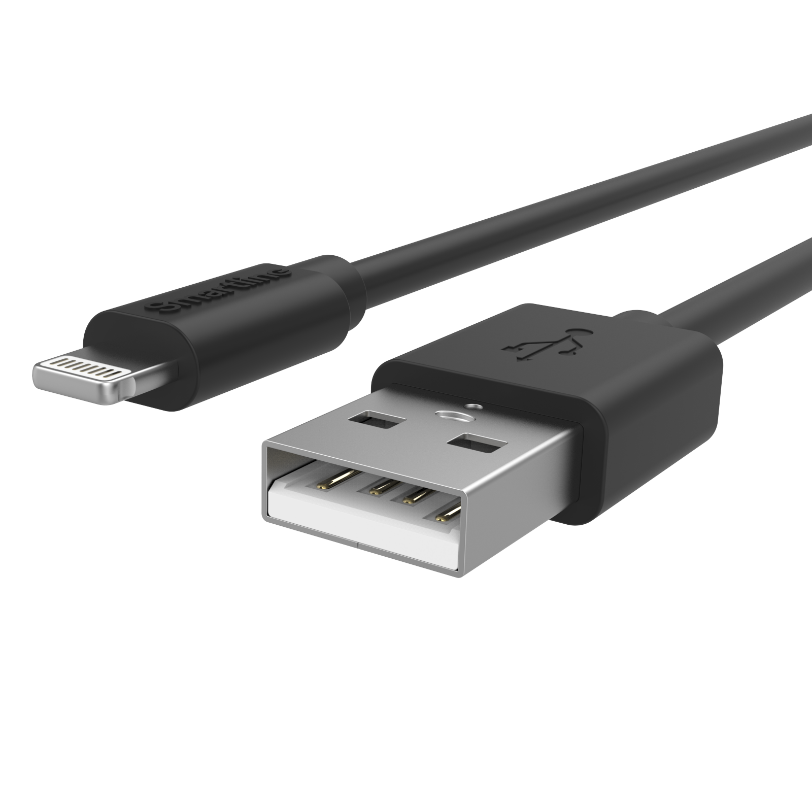 Ladekabel 1m USB-A til Lightning, Svart