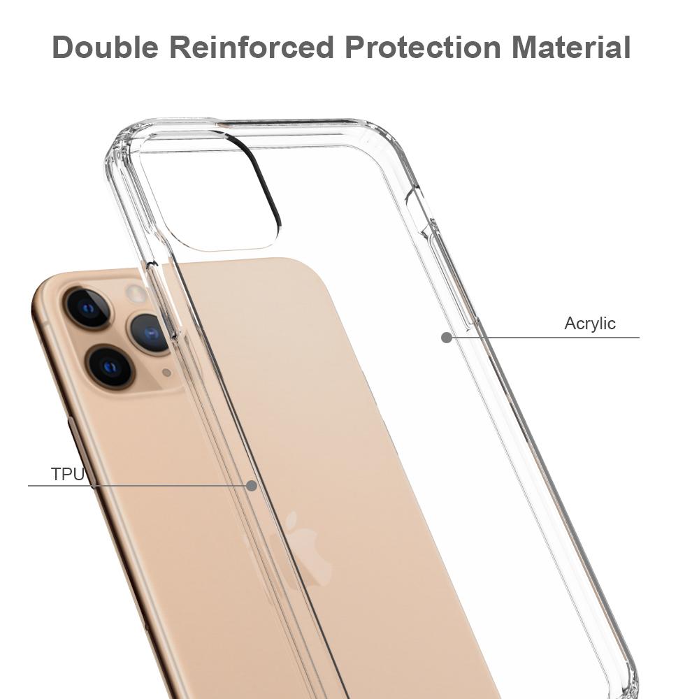 iPhone 11 Pro Max Crystal Hybrid-deksel, Gjennomsiktig