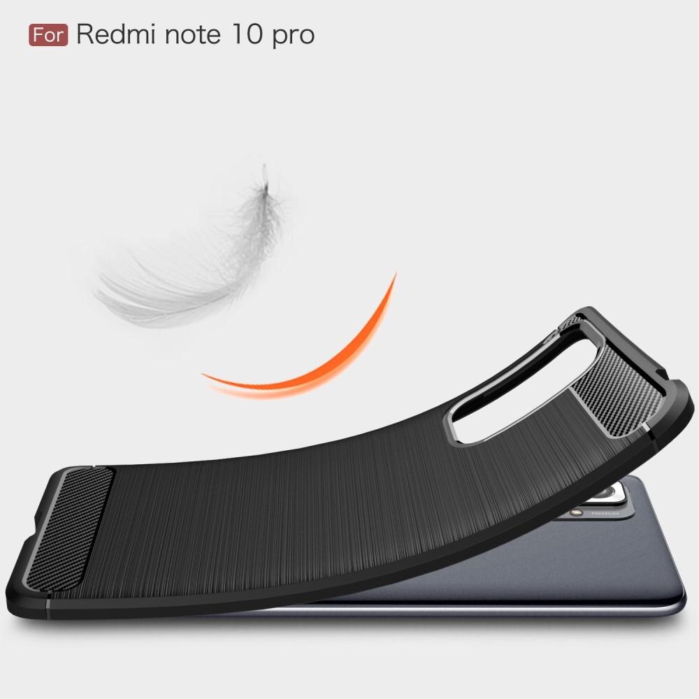 Xiaomi Redmi Note 10 Pro TPU-deksel Brushed, Svart