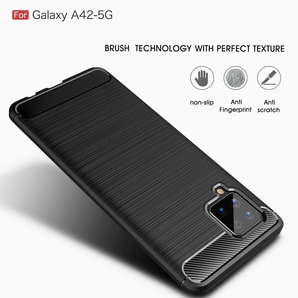 Samsung Galaxy A42 TPU-deksel Brushed, Svart