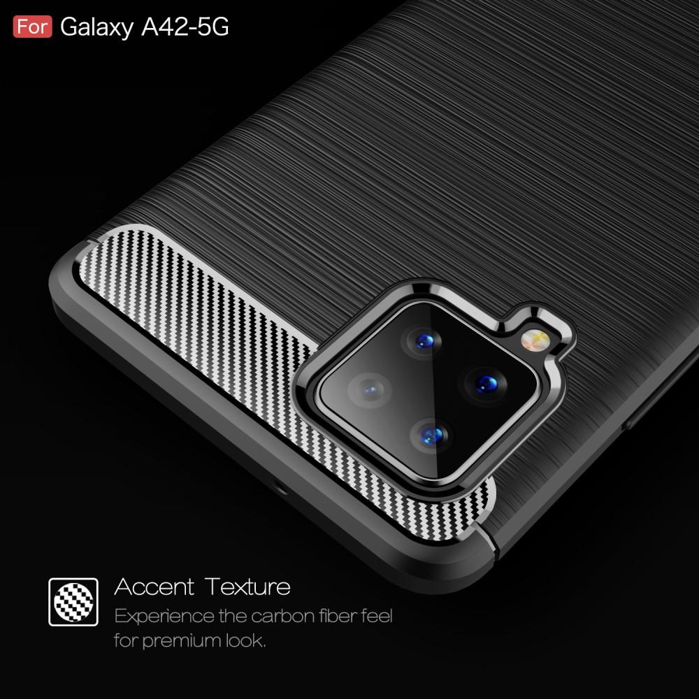 Samsung Galaxy A42 TPU-deksel Brushed, Svart