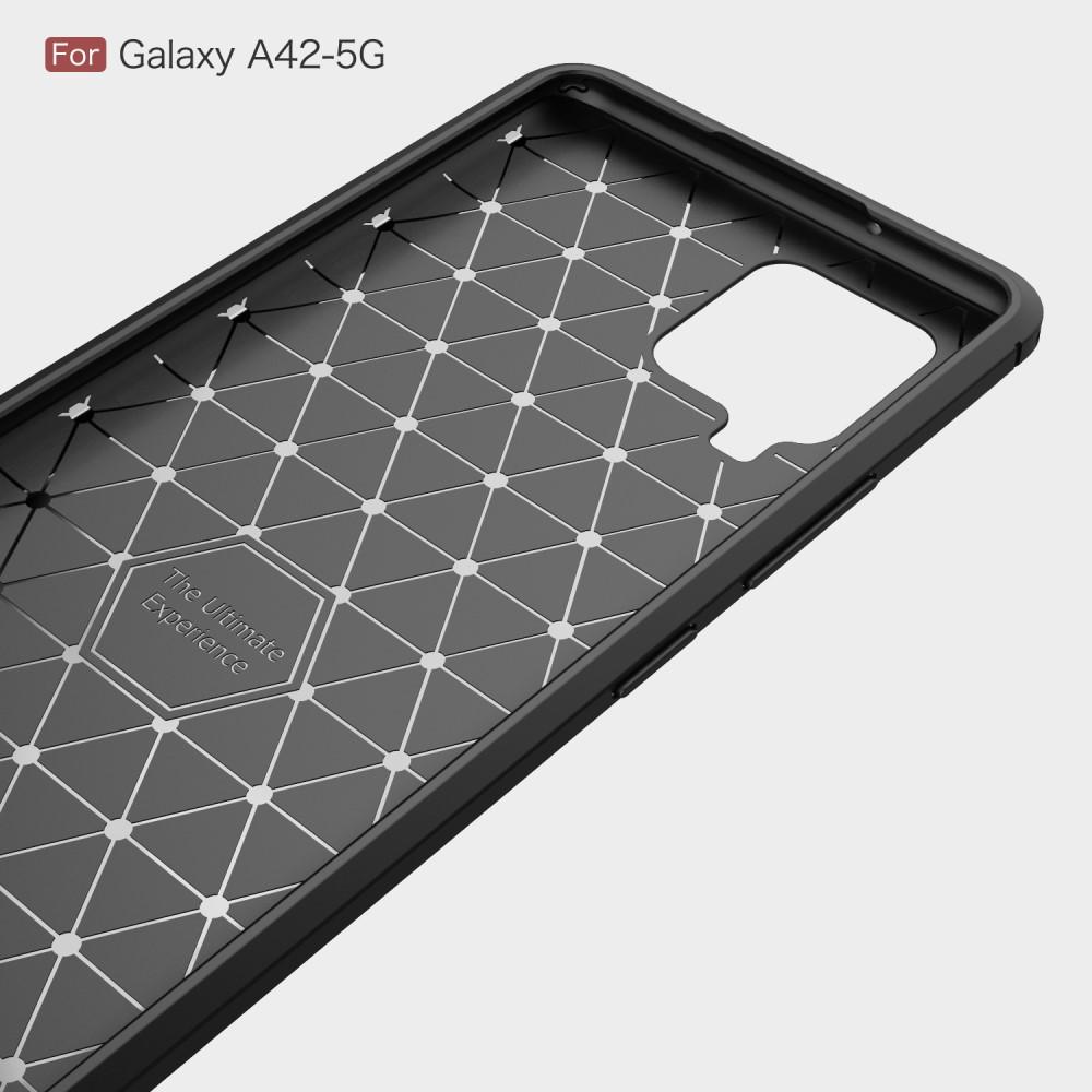 Samsung Galaxy A42 TPU-deksel Brushed, Svart