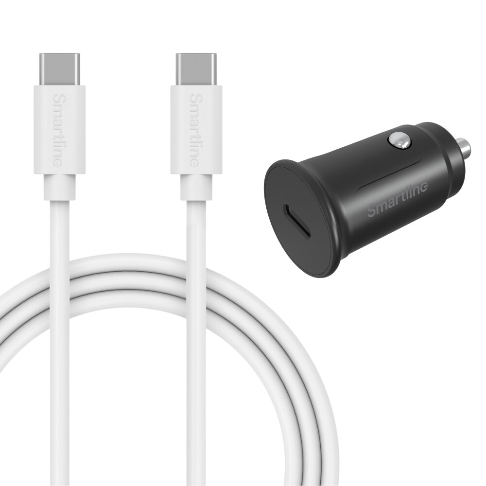 Billader USB-C til USB-C - 1m kabel & lader - Smartline